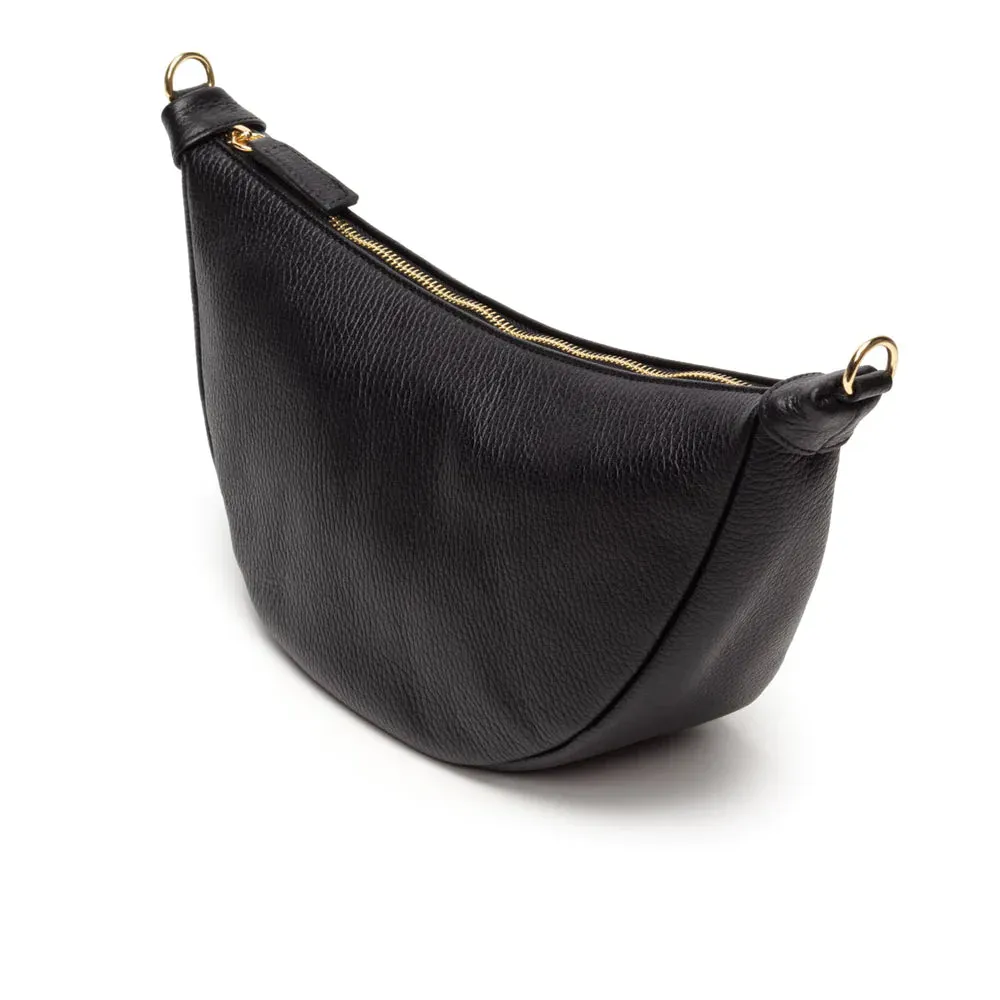 Elie Beaumont Black Leather Hobo Bag