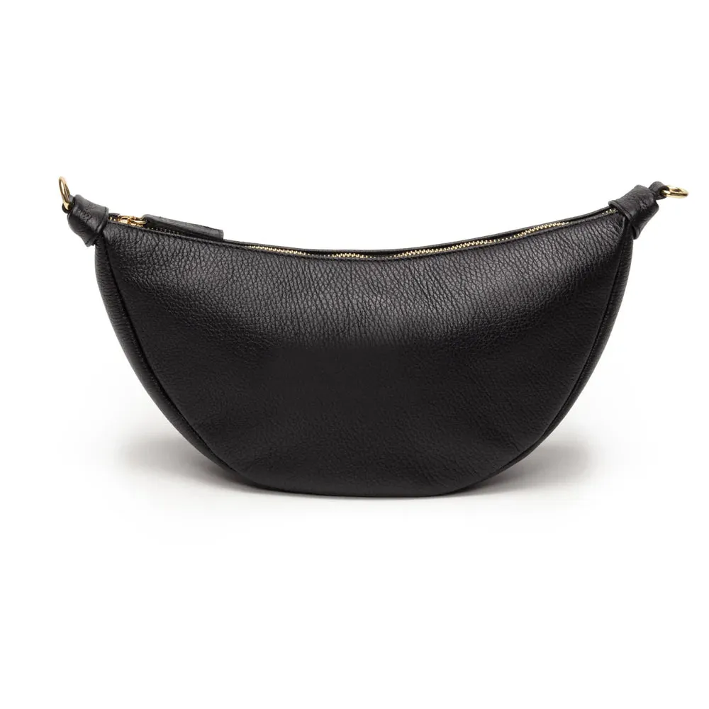 Elie Beaumont Black Leather Hobo Bag