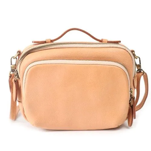 Fashion Beige Women's Satchel Leather Shoulder Bag Cream Small Handbag Crossbody Bag