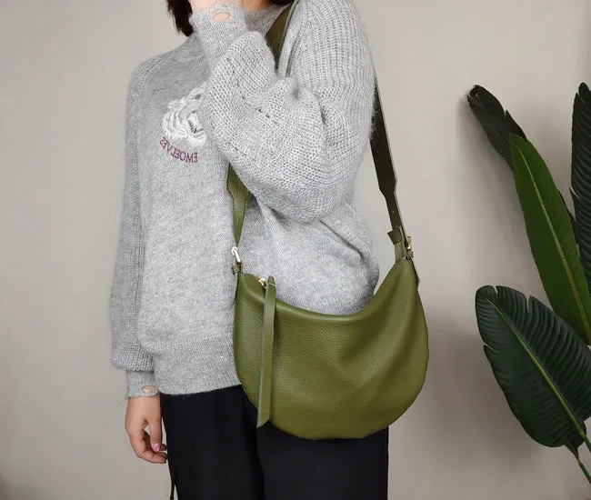 Fashion Women Black Leather Saddle Shoulder Bag Side Bag White Saddle Crossbody Bag Purse For Women