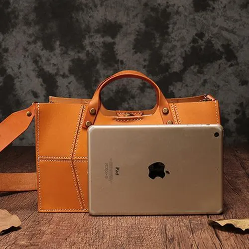 Fashion Womens Leather Square Handbag Purses Tan Small Handbag Shoulder Purse for Ladies