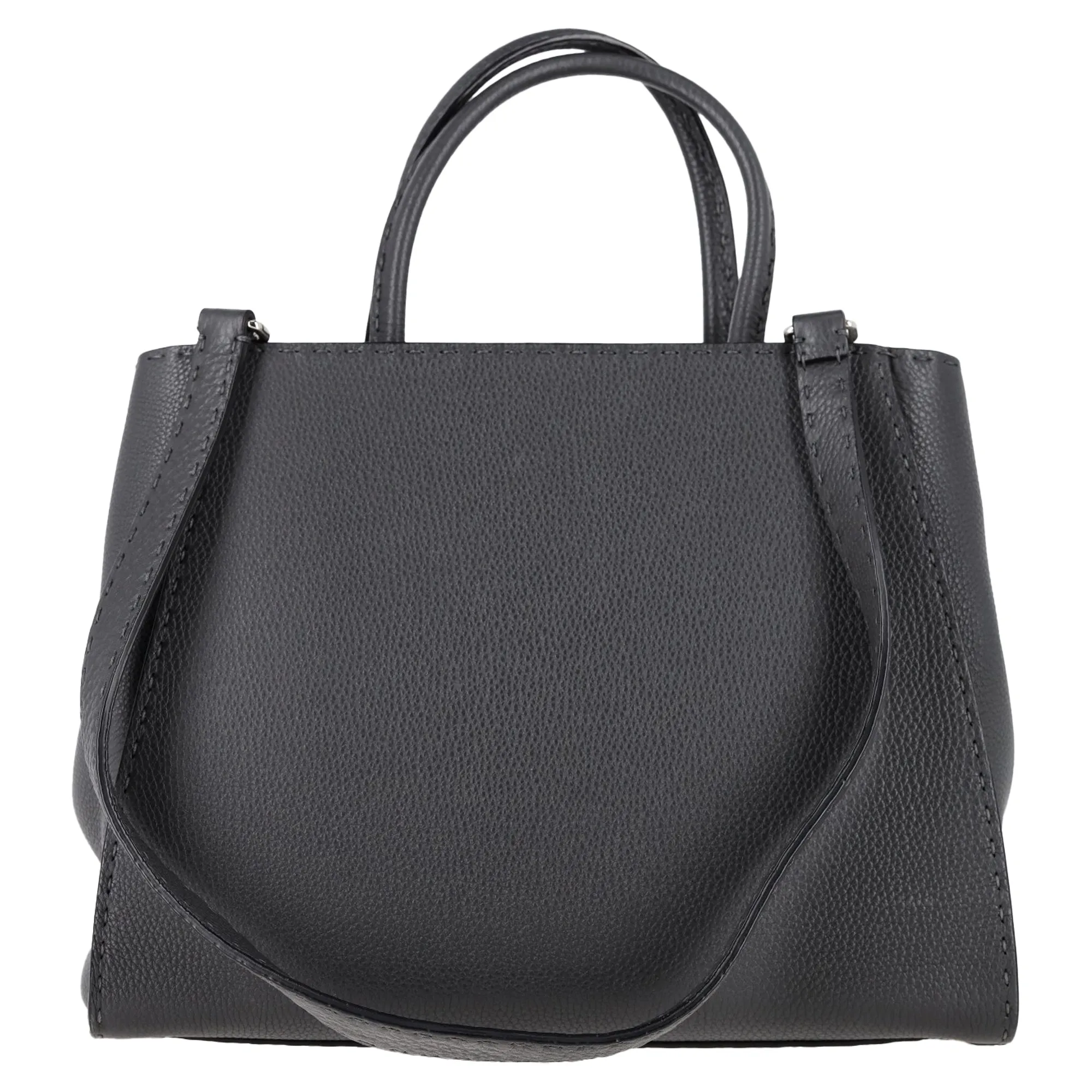 Fendi Medium 2Jours Tote Bag in Grey Leather