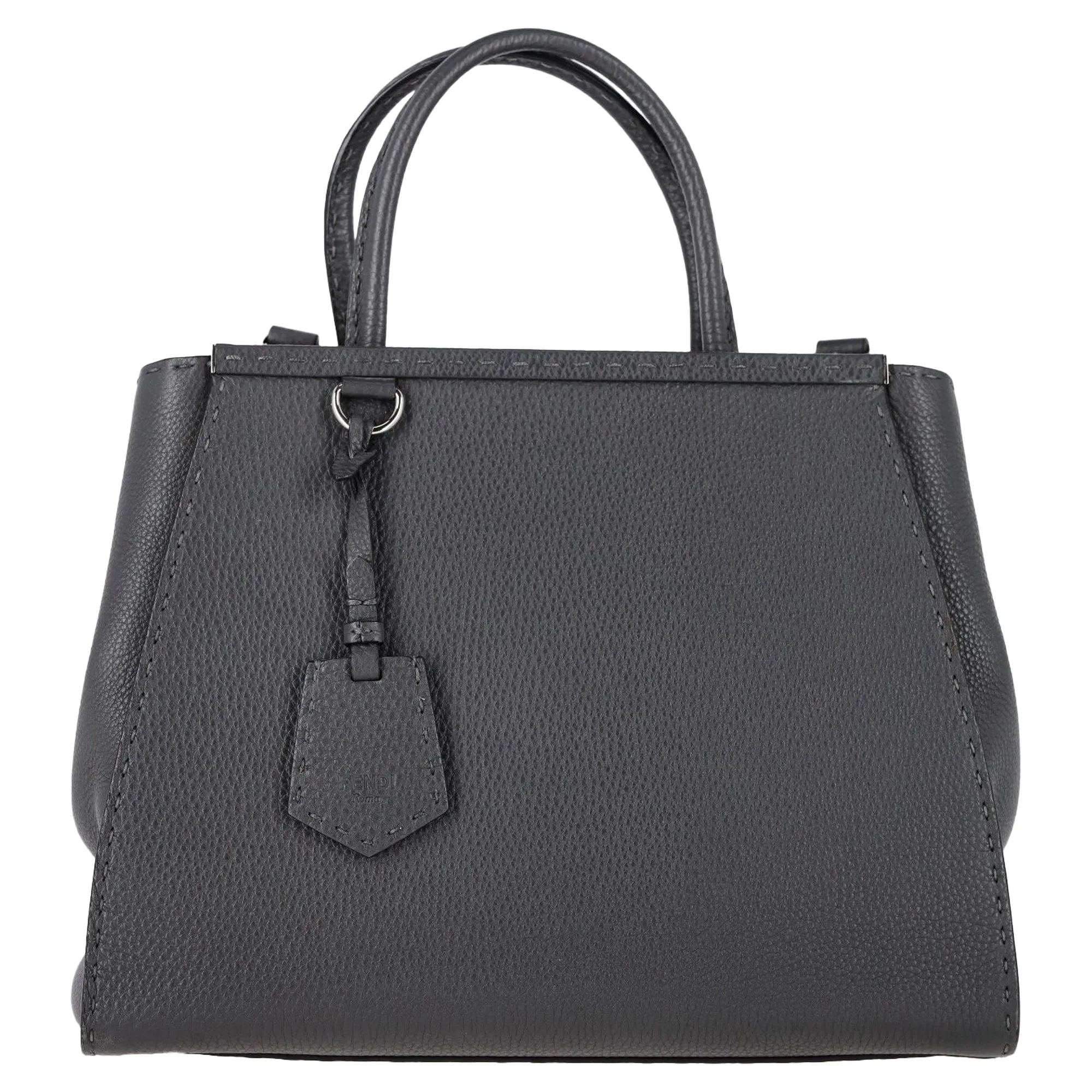 Fendi Medium 2Jours Tote Bag in Grey Leather