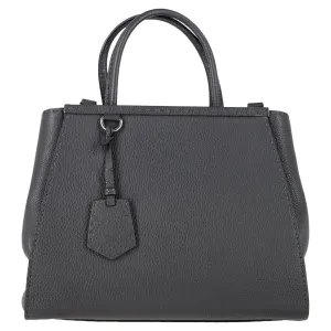 Fendi Medium 2Jours Tote Bag in Grey Leather