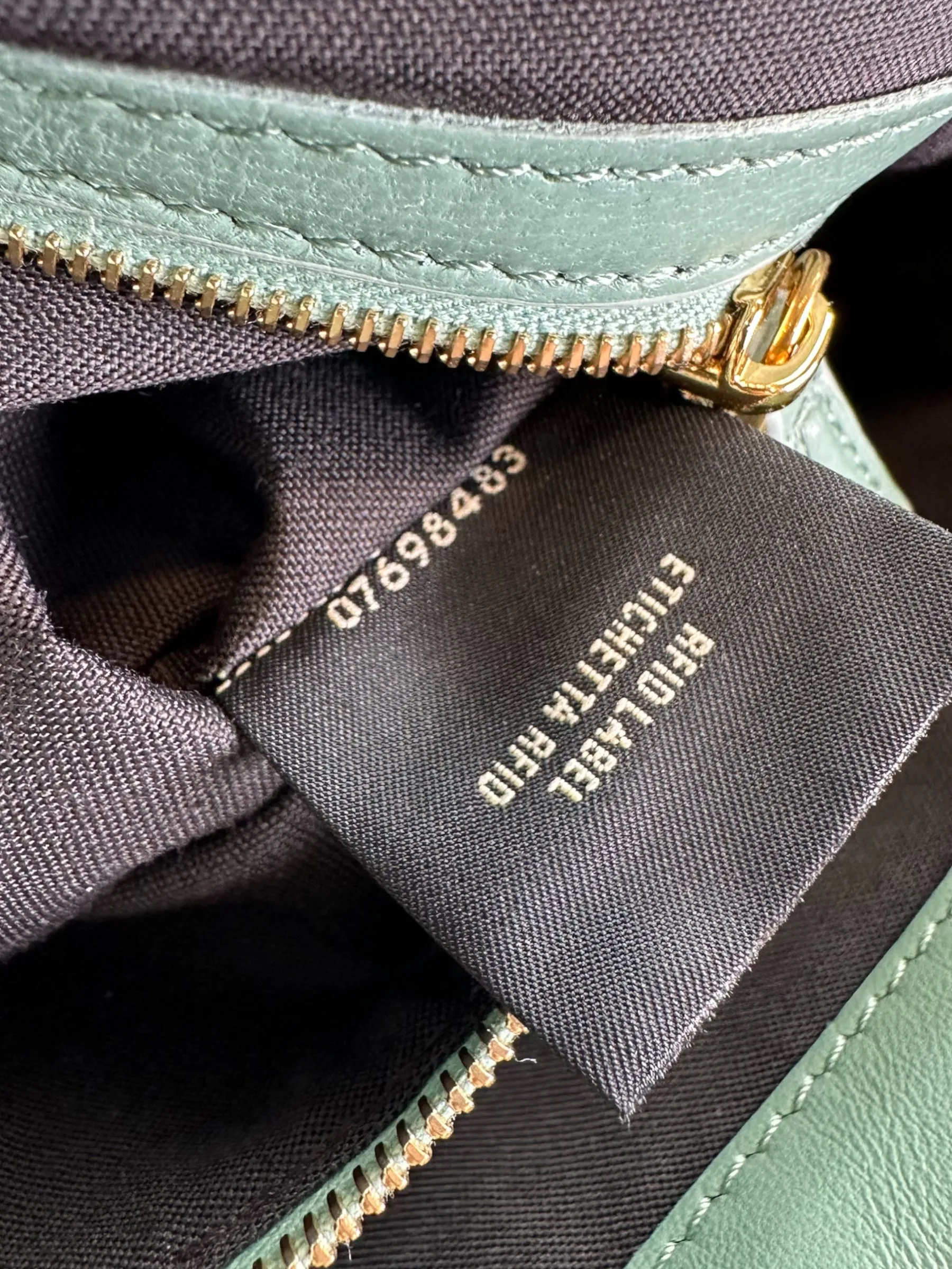 Fendi Olive Green Monogram Embossed Nappa Leather Baguette Crossbody