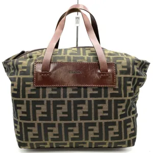 Fendi Zucca Nylon Handbag Tote Bag (Pre-Owned)