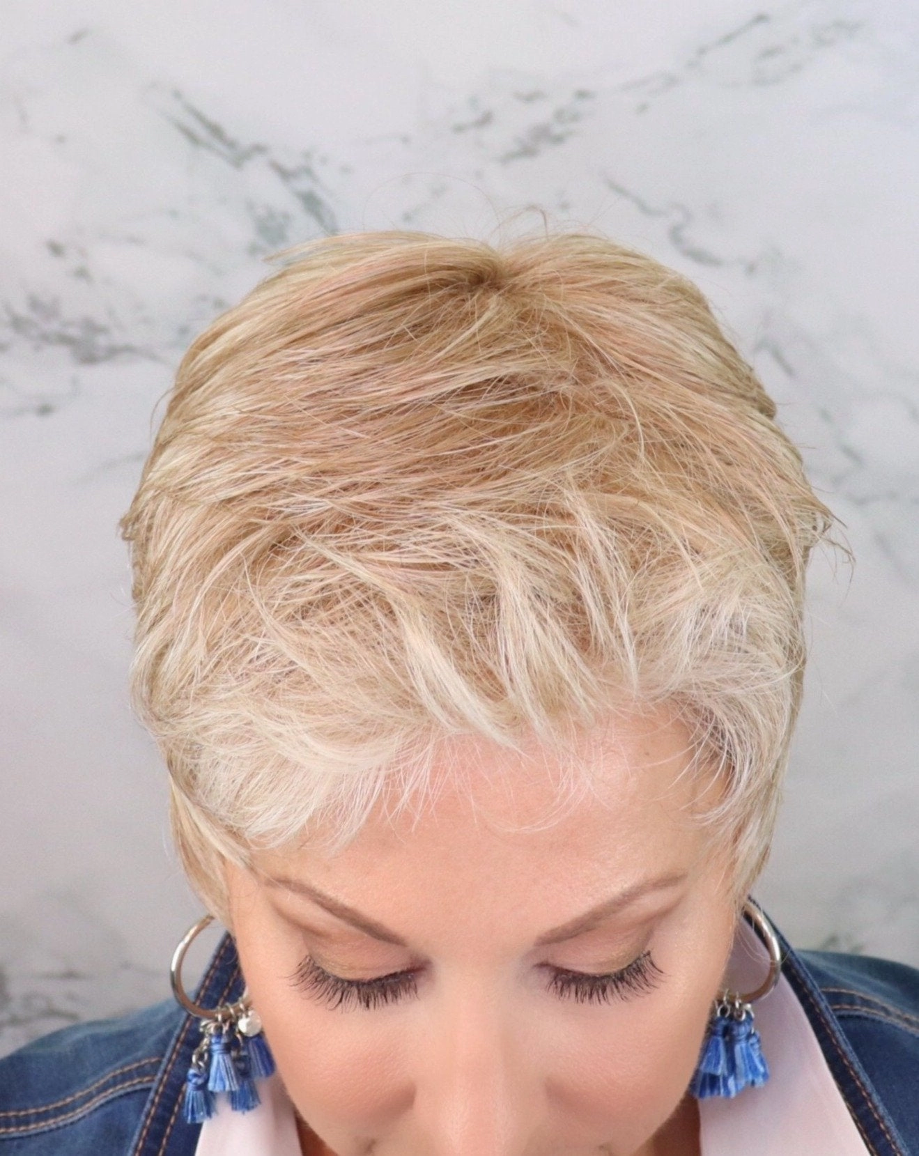 Fiona Wig by Envy | Human Hair/Heat Friendly Synthetic Blend Hair | Average Cap