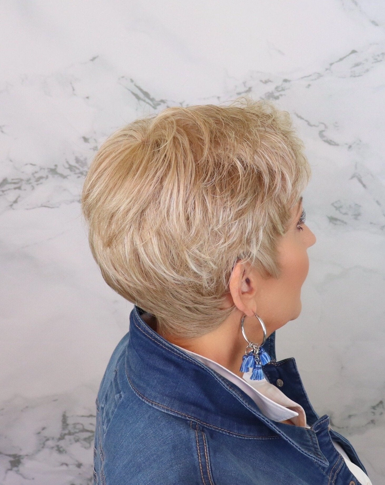 Fiona Wig by Envy | Human Hair/Heat Friendly Synthetic Blend Hair | Average Cap