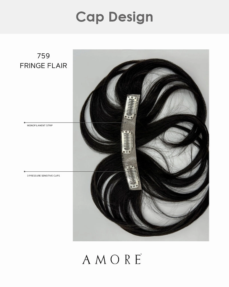 Fringe Flair | Monofilament Clip in Hair Piece by Amore