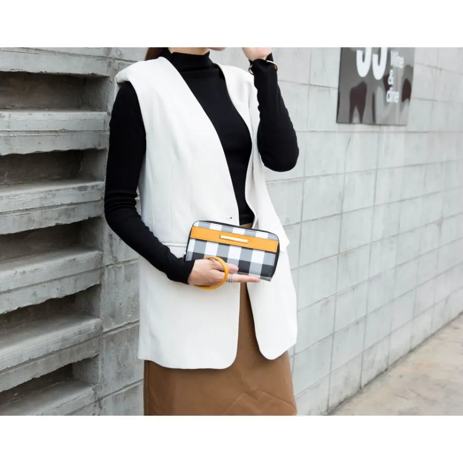 Gabriella Checkers Handbag with Wallet