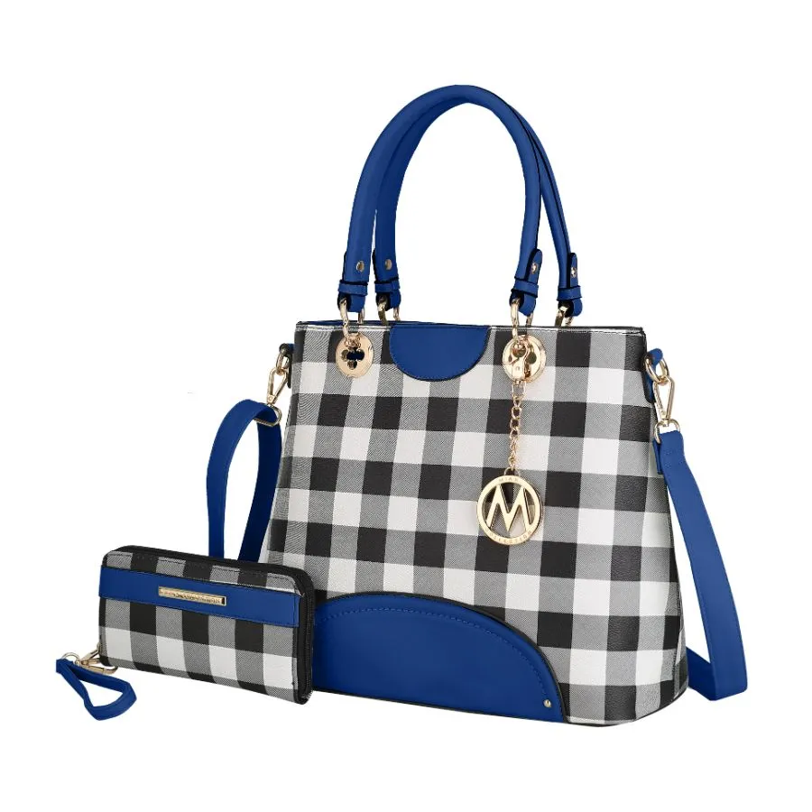 Gabriella Checkers Handbag with Wallet