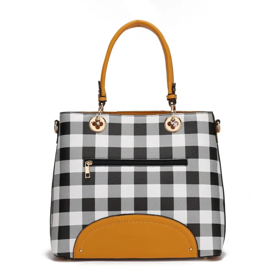 Gabriella Checkers Handbag with Wallet