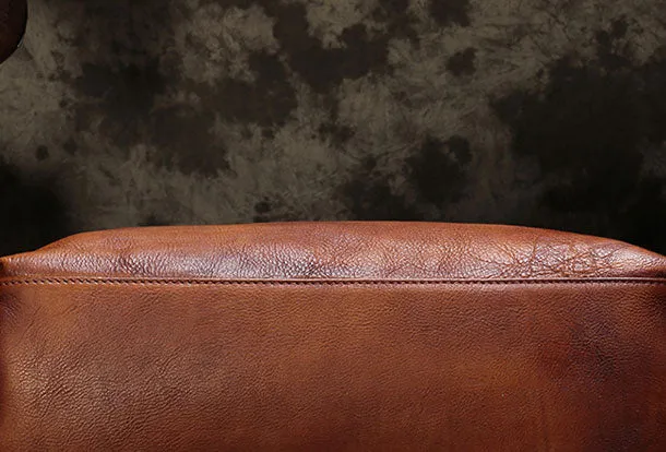 Genuine Leather Mens Briefcase Messenger Bag iPad Bag Chest Bag Bike Bag Cycling Bag for men