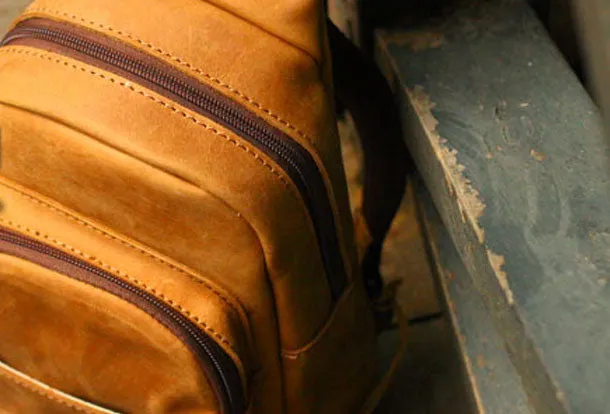 Genuine Leather Mens Chest Bag Cool Sling Bag Waist Bag Bike Bag Cycling Bag For Men