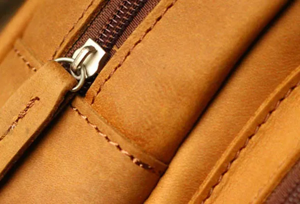 Genuine Leather Mens Chest Bag Cool Sling Bag Waist Bag Bike Bag Cycling Bag For Men