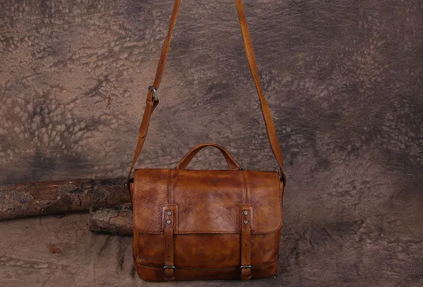 Genuine Leather Mens Cool Messenger Bag iPad Bag Chest Bag Bike Bag Cycling Bag for men