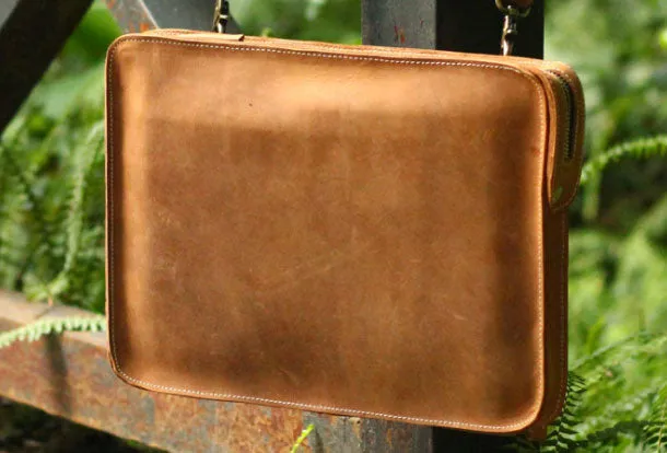 Genuine Leather Mens Cool Messenger Bag Ipad Bag Chest Bag Bike Bag Cycling Bag for men