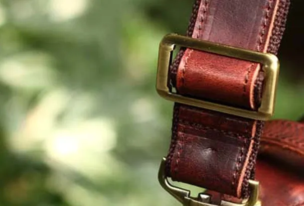 Genuine Leather Mens Cool Messenger Bag iPad Bag Chest Bag Bike Bag Cycling Bag For Men