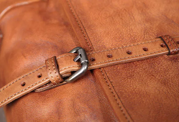 Genuine Leather Mens Cool Messenger Bag iPad Bag Chest Bag Bike Bag Cycling Bag for men