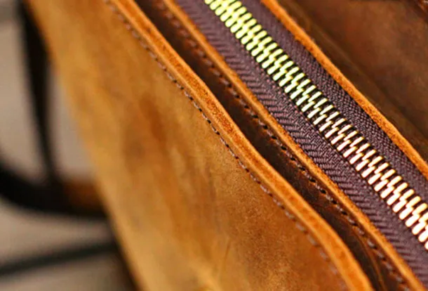 Genuine Leather Mens Cool Messenger Bag iPad Bag Chest Bag Bike Bag Cycling Bag For Men