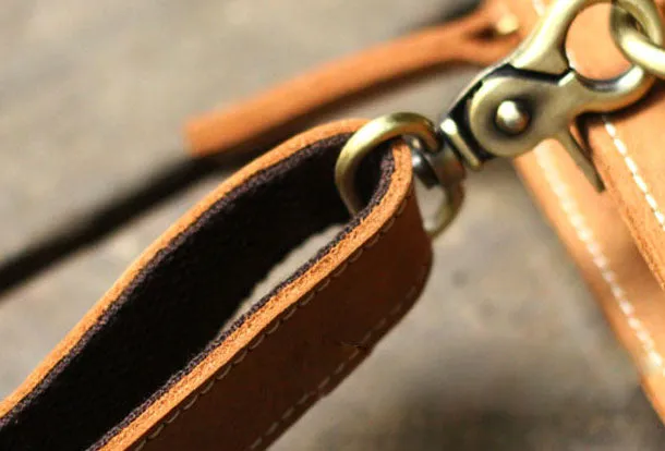 Genuine Leather Mens Cool Messenger Bag Ipad Bag Chest Bag Bike Bag Cycling Bag for men