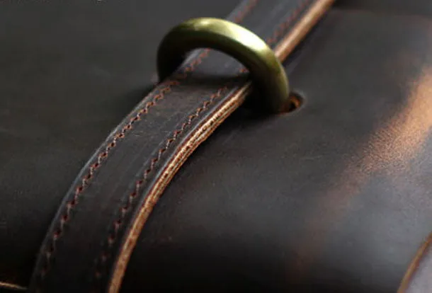 Genuine Leather Mens Cool Messenger Bag iPad Bag Chest Bag Bike Bag Cycling Bag For Men