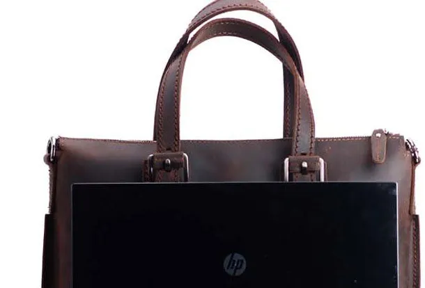 Genuine Leather Mens Cool Messenger Bag iPad Bag Chest Bag Bike Bag Cycling Briefcase Bag For Men