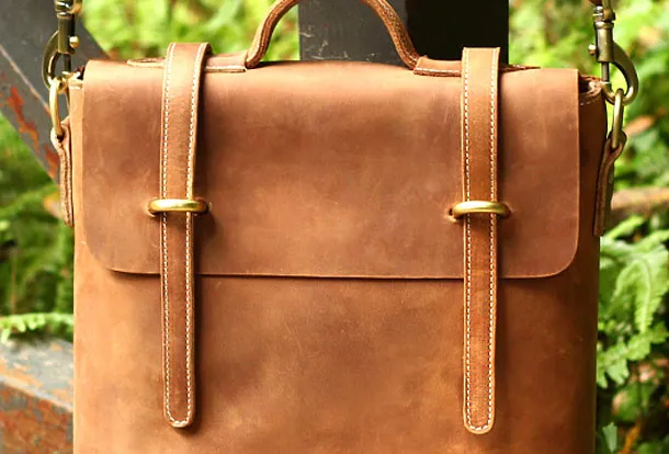 Genuine Leather Mens Cool Messenger Bag iPad Bag Chest Bag Bike Bag Cycling Evelope Cluth Bag For Men