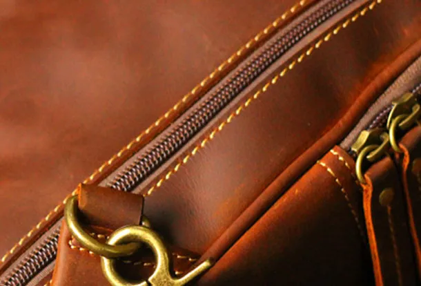 Genuine Leather Mens Cool Messenger Bag iPad Bag Chest Bag Bike Bag Cycling Evelope Cluth Bag For Men