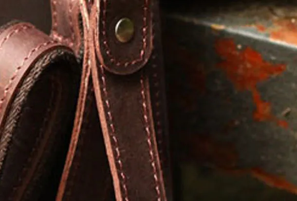 Genuine Leather Mens Cool Messenger Bag iPad Bag Chest Bag Bike Bag Cycling Evelope Cluth Bag For Men
