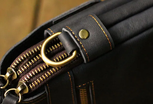 Genuine Leather Mens Cool Messenger Bag iPad Bag Chest Bag Bike Bag Cycling Evelope Cluth Bag For Men