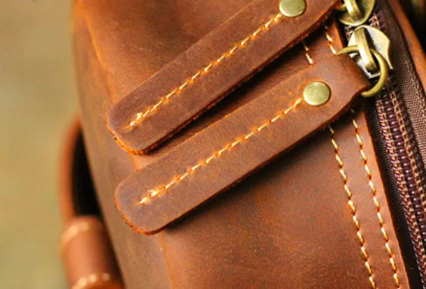 Genuine Leather Mens Cool Messenger Bag iPad Bag Chest Bag Bike Bag Cycling Evelope Cluth Bag For Men