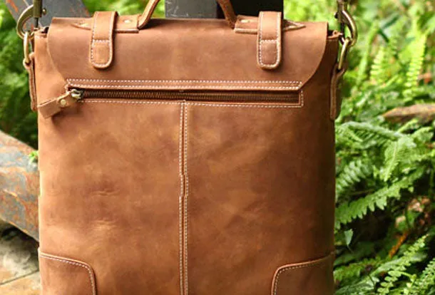 Genuine Leather Mens Cool Messenger Bag iPad Bag Chest Bag Bike Bag Cycling Evelope Cluth Bag For Men