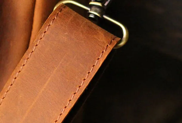 Genuine Leather Mens Cool Messenger Bag iPad Bag Chest Bag Bike Bag Cycling Evelope Cluth Bag For Men