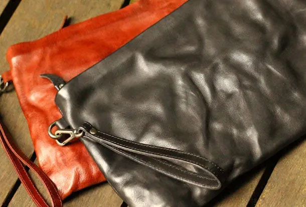 Genuine Leather Mens Cool Messenger Bag iPad Bag Chest Bag Bike Bag Cycling Evelope Cluth Bag For Men