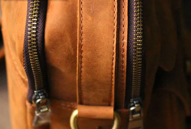 Genuine Leather Mens Cool Messenger Bag iPad Bag Chest Bag Bike Bag Cycling Evelope Cluth Bag For Men