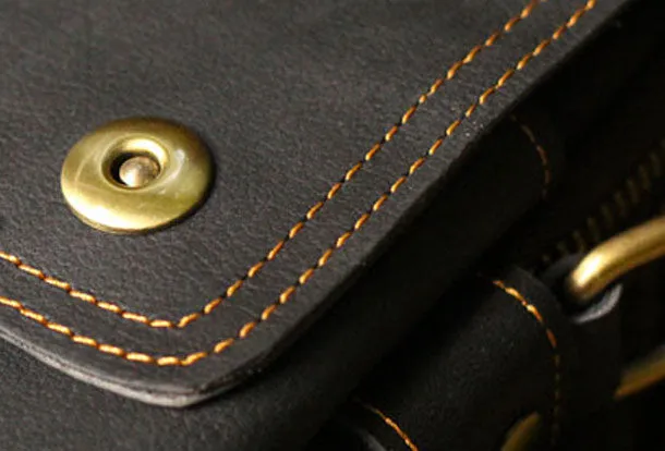 Genuine Leather Mens Cool Messenger Bag iPad Bag Chest Bag Bike Bag Cycling Evelope Cluth Bag For Men