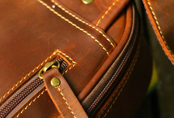 Genuine Leather Mens Cool Messenger Bag iPad Bag Chest Bag Bike Bag Cycling Evelope Cluth Bag For Men