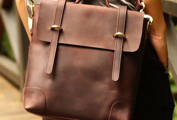 Genuine Leather Mens Cool Messenger Bag iPad Bag Chest Bag Bike Bag Cycling Evelope Cluth Bag For Men