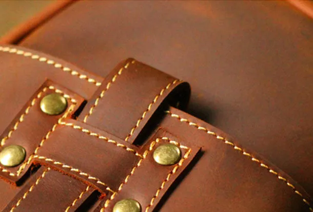 Genuine Leather Mens Cool Messenger Bag iPad Bag Chest Bag Bike Bag Cycling Evelope Cluth Bag For Men