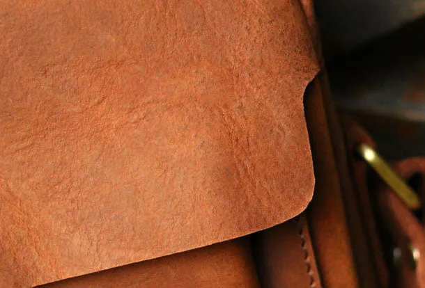 Genuine Leather Mens Cool Messenger Bag Sling Bag Chest Bag Bike Bag Cycling Bag for men