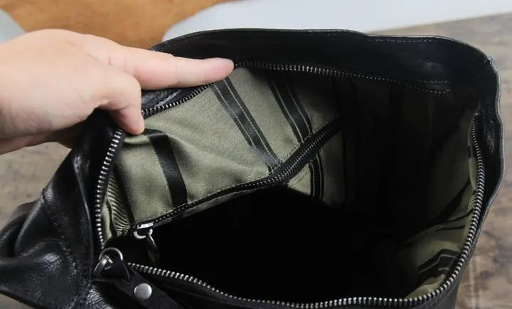 Genuine Leather Mens Cool Sling Bag Large Chest Bag Sling Pack One Shoulder Backpack for men