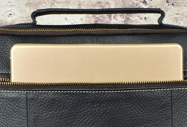 Genuine Leather Messenger Bag Briefcase Bag Cross Body Cool Chest Bag Travel Bag Hiking Bag For Men