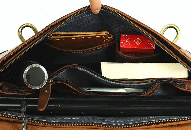 Genuine Leather Messenger Bag Briefcase Bag Cross Body Cool Chest Bag Travel Bag Hiking Bag For Men