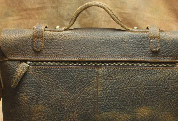 Genuine Leather Messenger Bag Briefcase Bag Cross Body Cool Chest Bag Travel Bag Hiking Bag For Men