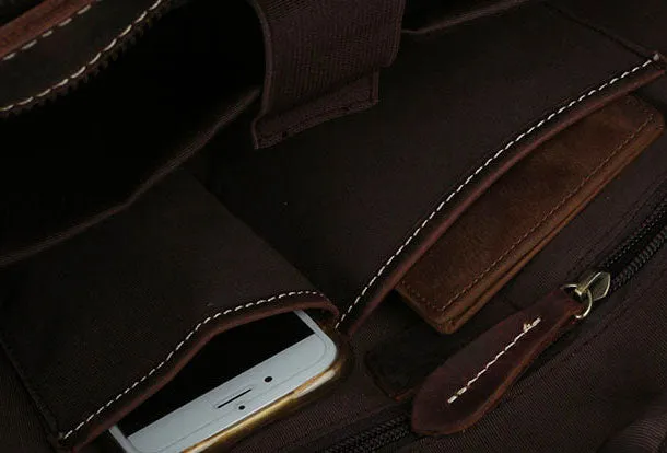 Genuine Leather Messenger Bag Briefcase Bag Cross Body Cool Chest Bag Travel Bag Hiking Bag For Men