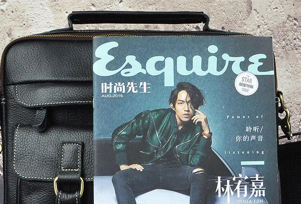 Genuine Leather Messenger Bag Briefcase Bag Cross Body Cool Chest Bag Travel Bag Hiking Bag For Men