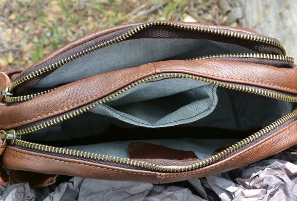 Genuine Leather Messenger Bag Cool Chest Bag Crossbody Bag Travel Bag Hiking Bag for men