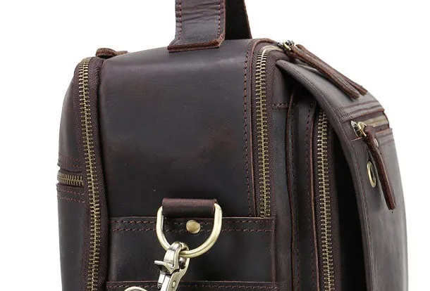 Genuine Leather Messenger Bag Cool Chest Bag Crossbody Bag Travel Bag Hiking Bag for men