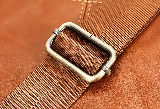 Genuine Leather Messenger Bag Cool Chest Bag Crossbody Bag Travel Bag Hiking Bag for men